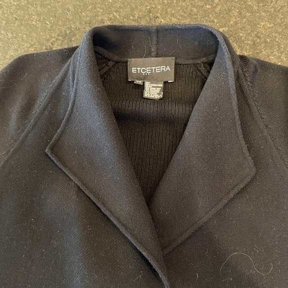 Etcetera Sambuca Black Wool/Cashmere Essential Sweater Jacket Size XS - Picture 7 of 9